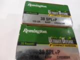 REMINGTON
ULTMATE DEFENSE
38
SPECIAL. + P
125
GR.
J.H.P. - 3 of 13