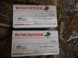 WINCHESTER 45 ACP 230 GR F.M.J. 835 F.P.S. 100 RD. BOXS, BRASS CASSES
- 1 of 10