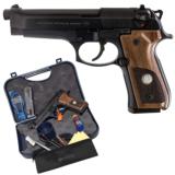 BERETTA
92FS
TRIDENT
9 - MM
PISTOL,
W / 2 - 10
ROUND
MAGAZINES,
COMBAT
SIGHTS,
WOOD
GRIPS,
FACTORY
NEW
IN
BOX - 1 of 20