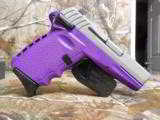 SCCY
INDURSTRIES, CPX-1,
9-MM,
PURPLE,
S / S SLIDE, COMES
WITH TWO
TEN
ROUNDS
MAGAZINES,
FACTORY
NEW
IN
BOX !!!! - 9 of 21