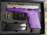 SCCY
INDURSTRIES, CPX-1,
9-MM,
PURPLE,
S / S SLIDE, COMES
WITH TWO
TEN
ROUNDS
MAGAZINES,
FACTORY
NEW
IN
BOX !!!! - 1 of 21