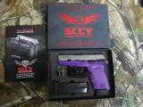 SCCY
INDURSTRIES, CPX-1,
9-MM,
PURPLE,
S / S SLIDE, COMES
WITH TWO
TEN
ROUNDS
MAGAZINES,
FACTORY
NEW
IN
BOX !!!! - 2 of 21
