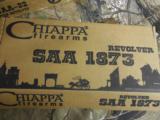 CHIAPPA 1873
SAA
REVOLVER,
22 L.R. / 22 MAGNUM
COMBO,
WOOD
GRIPS,
6
SHOT,
4.75