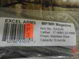 EXCEL
ARMS
22
MAGNUM
/
17
HMR
MAGAZINES
9
ROUNDS,
STAINLESS
STEEL
WITH
LOADING
TOOL,
NEW
IN
BOX - 5 of 12