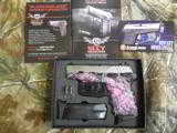SCCY , CPX-1TTMG,
9-MM,
MUDDY GIRL,
S.S. COMPACT, W/ LASER,
3.1; BARREL, TWO
10+1
RD. MAGAZINES, AMBIDEYTROUS THUMB
FACTORY
NEW
IN
BOX - 2 of 20