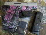 SCCY , CPX-1TTMG,
9-MM,
MUDDY GIRL,
S.S. COMPACT, W/ LASER,
3.1; BARREL, TWO
10+1
RD. MAGAZINES, AMBIDEYTROUS THUMB
FACTORY
NEW
IN
BOX - 4 of 20