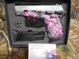 SCCY , CPX-1TTMG,
9-MM,
MUDDY GIRL,
S.S. COMPACT, W/ LASER,
3.1; BARREL, TWO
10+1
RD. MAGAZINES, AMBIDEYTROUS THUMB
FACTORY
NEW
IN
BOX - 1 of 20