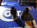 COLT
380
AUTO
80
GRAIN
SOLID COPPER
HOLLOW
POINT
1.075
F.P.S.
20
ROUND
BOXES
MADE
IN
THE
U.S.A. - 6 of 10