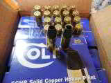 COLT
9 - MM
115
GRAIN,
1,185
F.P.S.
SOLID
COPPER
HOLLOW
POINT,
20
ROUND
BOXES
- 7 of 13