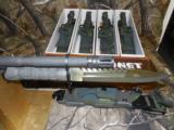 BAYONET,
M - 9
AR - 15
OR
M - 16,
WITH
SCABBING,
12"
OVERALL,
WIRE
CUTTER,
EASY
ON
OFF
BELT,
GREEN
NEW
IN
BOX - 12 of 16