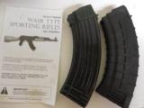 AK - 47, WASR - 10, CENTURY, AK- 47 RIFLE, 7.62X39 CAL. 2-30 ROUND MAGS, WOOD STOCK, FACTORY NEW IN BOX
- 14 of 23