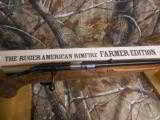 RUGER
AMERICAN
FARMER
EDITION,
(TALO),
22
L.R.
# 08342,
BOLT
ACTOIN,
10 + 1 ROUND
MAG.,
FANCY
WOOD
STOCK
FANCY ENGRACED
STOCK
N.I.B. - 14 of 20