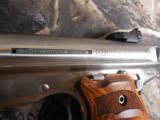 RUGER
MARK
III
HUNTER, WITH
TARGET GRIPS
#10160,
6.8"
BARREL,
S / S,
2 - 10
ROUND
MAGAZINES,
FIBER
OPTIC
SIGHT, FACTORY NEW IN BO - 16 of 26