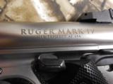 RUGER
MARK
IV
TARGET
BREAK
DOWN,
#40103
5.5"
BARREL,
S / S,
2 - 10
ROUND
MAGAZINES,
ADJUSTABLE
SIGHT,
FACTORY
NEW
IN
BO - 8 of 20