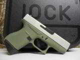 GLOCK
G- 43 USA
9MM, Cerakote
Forest
Green, Cerakote
Shimmering
Aluminum,
2- 6 RD.MAGS,
FACTORY
NEW
IN
BOX - 10 of 22