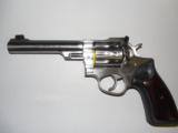 RUGER
GP - 100,
22
L. R.
REVOLVER
10
ROUND
CYLINDER.
S / S,
6 "
BARREL,
ADJUSTABLE
SIGHTS,
FIBER
OPTIC
FRONT
SIGHT,
NEW
IN - 2 of 25