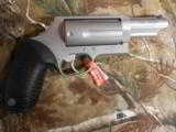 TAURUS
JUDGE,
STAINLESS
STEEL,
45 LONG / 410,
3" CHAMBER,
3.0"
BARREL,
FIBER OPTIC SIGHT,
ALL
FACTORY
NEW
IN
BOX - 2 of 21