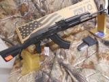AK - 47,
INTER-ORDNANCE,
7.62 X 39,
TACTICAL
RIFLE,
BAYONET
LUG,
ADJUSTABLE
SIGHTS, COMES
WTIH
TWO 30 RD., MAGAZINES FACTORY, NEW
IN
BOX
- 4 of 26