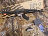 AK - 47,
INTER-ORDNANCE,
7.62 X 39,
TACTICAL
RIFLE,
BAYONET
LUG,
ADJUSTABLE
SIGHTS, COMES
WTIH
TWO 30 RD., MAGAZINES FACTORY, NEW
IN
BOX
- 1 of 26