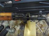 AK - 47, INTER-ORDNANCE, 7.62 X 39, TACTICAL
RIFLE, WOOD STOCK, BAYONET
LUG, ADJ. SIGHTS, COMES
WTIH
TWO 30 RD
MAGAZINES, FACTORY
NEW
IN
BOX
- 4 of 26