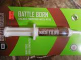 BATTLE
BORN,
GREEASE
FPRTIFIED
WITH
PTFE,
FOR
USE
ON
FIREARMS,
KNIVES,
FISHING
REELS,
AND
BOWS.
- 2 of 12