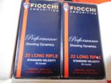 FIOCCHI
22 - L. R.,
STANDARD
VELOCITY,
40
GRAIN
LEAD
ROUND
NOSE,
1.070
F.P.S. 500
ROUND
BOXES
- 4 of 15