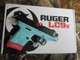 RUGER
LCPs
9-MM,
TURQUOISE CERAKOTE,
TALO,
#03262,
3.12" BARREL,
7+1 ROUND
MAGAZINE, 3-DOT ADJUSTABL
SIGHTS,
FACTORY
NEW
IN
BOX. - 11 of 24