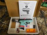 RUGER
LCPs
9-MM,
TURQUOISE CERAKOTE,
TALO,
#03262,
3.12" BARREL,
7+1 ROUND
MAGAZINE, 3-DOT ADJUSTABL
SIGHTS,
FACTORY
NEW
IN
BOX. - 1 of 24