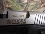 Ruger # 3313, SR9C Compact,
Double 9mm Luger,
3.4" BARREL,
1-10+1 & 1- 17+1
RD.
MAGS,
Black Polymer Grip Stainless Steel
FACTORY
NEW
IN
- 5 of 25