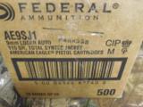 AMERICAN
EAGLE
(FEDERAL)
Syntech
9-MM
Luger
cartridges
feature
a
115- grain
total
Syntech
Jacket
50
ROUND
BOX. - 16 of 21