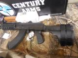 AK-47
CENTURY
ARMS, PAP M92
PISTOL,
7.62X39,
10" Barrel,
QUAD RAIL,
STABILIZING BRACE,
1 - 30
ROUND
STEEL
MAGAXINE,
FACTORY
NEW
IN - 1 of 24
