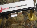 RUGER
PRECISION
RIMFIRE
.22 LR, 18" BARREL THREADED
MATTE,
15-SHOT,
BOLT
ACTION, PICATINNY SCOPE BASE,
FACTORY
NEW
IN
BOX!!!!!!!! - 9 of 25