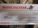 WINCHESTER
45 ACP
230
GRAIN,
FMJ,
BRASS
CASSES, 100 ROUND
BAXES,
835
F.P.S.,
ENERGY
356,
NEW
IN
BOX - 11 of 20
