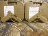 GLOCK
G-19X
GEN - 5,
TAN,
9-MM
3- MAGAZINES, 2-19 RD. MAGS & 1-17 RD. MAG. NIGHT SIGHTS, Finish Bronze Nitron,
HAVE
ONE
LEFT
AT
THIS
TIME - 16 of 26