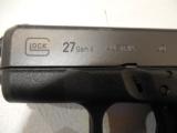 GLOCK
G-27
GEN
4,
Double 40 Smith & Wesson (S&W) 3.42" BARREL,
3- 9+1 MAGS., Black Interchangeable Backstrap,
Grip Black
NEW
IN
BOX - 4 of 19