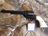HERITAGE ROUGH RIDER
RR22B6 22
L.R. REVOLVER, 6 SHOT, WHITE GRIPS, 6.5" BARREL, FACTORY NEW
IN
BOX - 3 of 12