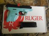 RUGER
EC9s,
TURQUOIES,
9-MM,
7 + 1 ROUND,
3.12 "
Ruger's
EC9s
Is Slim, lightweight and compact for personal protection, FACTORY
NEW - 14 of 21