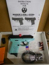 RUGER
EC9s,
TURQUOIES,
9-MM,
7 + 1 ROUND,
3.12 "
Ruger's
EC9s
Is Slim, lightweight and compact for personal protection, FACTORY
NEW - 1 of 21