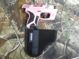 RUGER
LCP II,
WITH
VIRIDIAN
RED
LASER, &
CARRING
POUCH,
380
ACP,
PINK / BLACK
CUSTOM
CERAKOTING,
6+1
ROUND
MAGAZINE,
NEW
IN
BOX. - 6 of 20
