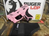 RUGER
LCP II,
WITH
VIRIDIAN
RED
LASER, &
CARRING
POUCH,
380
ACP,
PINK / BLACK
CUSTOM
CERAKOTING,
6+1
ROUND
MAGAZINE,
NEW
IN
BOX. - 5 of 20