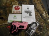 RUGER
LCP II,
WITH
VIRIDIAN
RED
LASER, &
CARRING
POUCH,
380
ACP,
PINK / BLACK
CUSTOM
CERAKOTING,
6+1
ROUND
MAGAZINE,
NEW
IN
BOX. - 3 of 20