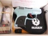 RUGER
LCP
380,
CUSTOM
CERAKOTE
TIFFANY
FINISH,
6+1
ROUND
MAGAZINE,
CERRING
POUCH,
FACTORY
NEW
IN
BOX - 2 of 20