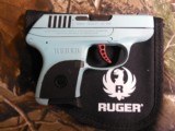 RUGER
LCP
380,
CUSTOM
CERAKOTE
TIFFANY
FINISH,
6+1
ROUND
MAGAZINE,
CERRING
POUCH,
FACTORY
NEW
IN
BOX - 6 of 20