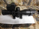 OPTIC
EXPLORE,
TWO
SCOPES
IN
ONE,
BIG
BORE
RIFLESCOPE,
RED, GREEN,
2.5-10X40 MM,
BALLISTIC
KNOB
100 TO
500 YARDS. +
MICRO
DOT SIGHT - 1 of 15