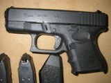 GLOCK
G- 26,
GENERATION
4,
FS,
9-MM,
WHITE
OUTLINE
SIGHTS,
3 -10+1 - ROUND
MAGAZINES,
INTERCHANGABLE BACKSTRAPS,
FACTORY
NEW
IN
BOX - 6 of 21