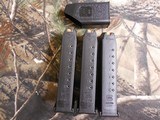 GLOCK
G - 45,
GEN.5,
9-MM,
THE
NEWEST
GLOCK
THATS
OUT
TO
DATE,
WITH
FRONT
SERRATIONS,
3 - MAGAZINES,
FACTORY
NEW
IN
BOX - 12 of 20