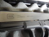 GLOCK
G-23,
GEN - 3,
40 S&W
PREOWNED,
EXCELLENT
CONDITION,
3 - 13
ROUND
MAGAZINES,
WHITE
OUT LINE
SIGHTS,
GLOCK
PLASTIC
CASE - 9 of 22