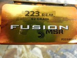 223
REMINGTON,
FEDERAL
FUSION
SOFT
POINT,
MSR 20-PACK,
62
GRAIN,
GREAT
FOR
HUNTING,
MADE
FOR
AR-15
RIFLES. - 4 of 14