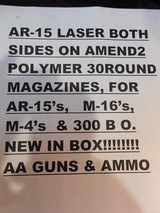 AR - 15
LASER
DDESIGN
30
RD.
MAGAZINES,
AMEND2
POLYMER
MOD2,
ALL
AMERICAN
MADE,
4 WAY ANTI-TILT, SELF LUBRICATING SUPER FOLLOWER, (NIB) - 17 of 23