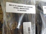 AR-15 - 458
SOCOM,
E-LANDER,
10
ROUND
STEEL
MAGAZINES,
FACTORY
NEW
IN
BOX - 2 of 13